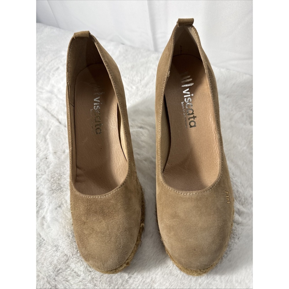 Viscata  Espadrilles Wedge Sandals Tan Made In Spain